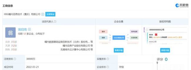 中科曙光進軍山城，3億資本布局重慶信息系統集成服務新藍圖